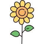 Sun Flower SVG Icon